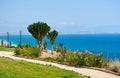 Footpath along the Mediterranean Sea Royalty Free Stock Photo