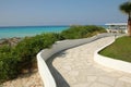 Footpath along the promenade by the sea Royalty Free Stock Photo