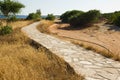 Footpath along the promenade by the sea Royalty Free Stock Photo