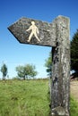 Footpath arrow signpost