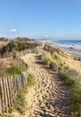 Footpath on the Atlantic Dune in Brittany Royalty Free Stock Photo