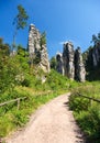 Footpath in bohemian paradise Royalty Free Stock Photo