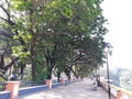 Footpath in city in the India, beautiful Indian walkway in goa, Indian footpaths view.