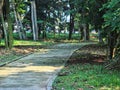 Footpath in the conservation park at IPB University Royalty Free Stock Photo