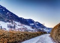 footpath on Dolomites mountains Royalty Free Stock Photo