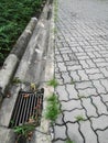 Footpath and drain