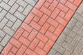 Footpath floor tiles walkway pattern Royalty Free Stock Photo