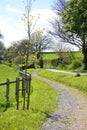 Footpath going down to Sharpham Estate Royalty Free Stock Photo