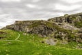 A footpath going uphill to the sentry watchhouse at Fjoloy fort historical site