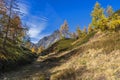 Alpe devero autumnal mountain landscape Royalty Free Stock Photo