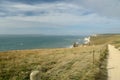 Footpath above Durdle Door on Dorset coast