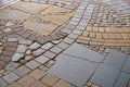 Footpath made of various materials Royalty Free Stock Photo