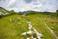 Footpath in the middle of beautiful Austrian Hills Royalty Free Stock Photo