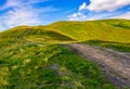 Footpath through the mountain ridge Royalty Free Stock Photo