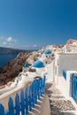 Footpath in Oia Santorini Greece Royalty Free Stock Photo