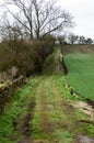 Footpath over fields Royalty Free Stock Photo
