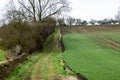 Footpath over fields Royalty Free Stock Photo