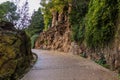 Footpath in Park Guell, Barcelona, Spain Royalty Free Stock Photo