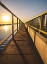 Footpath for pedestrian crossing on the Helio Serejo bridge Royalty Free Stock Photo