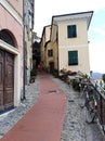 alley in the old town of Ventimiglia in Italy
