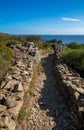Footpath with rocks to the sea Royalty Free Stock Photo