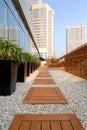 Footpath in the roof-garden