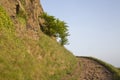 Footpath on Salisbury Crags, Holyrood Park, Edinburgh Royalty Free Stock Photo