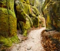 Footpath Rocks Autumn Landscape Royalty Free Stock Photo