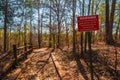 Footpath and thicket in Providence Canyon State Park, Georgia, USA Royalty Free Stock Photo