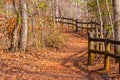 Footpath and thicket in Providence Canyon State Park, Georgia, USA Royalty Free Stock Photo