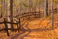 Footpath and thicket in Providence Canyon State Park, Georgia, USA Royalty Free Stock Photo