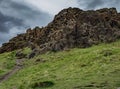 Footpath to Arthur`s Seat, Holyrood Park, Edinburgh Royalty Free Stock Photo