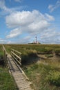 Famous Westerhever Lighthouse,North Frisia,Germany Royalty Free Stock Photo