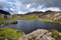 Footpath to Haystacks Royalty Free Stock Photo