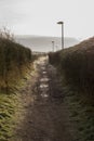 Footpath to Penrith on a frosty day Royalty Free Stock Photo