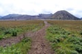 Footpath to volcano Royalty Free Stock Photo