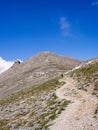 Footpath trail hiking in mountain peak Royalty Free Stock Photo