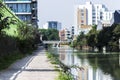 Footpath along canal in London