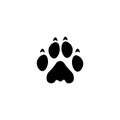 Lion paw print vector icon Royalty Free Stock Photo