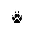 Dog paw print vector icon Royalty Free Stock Photo