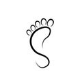 Footprint abstract illustration Royalty Free Stock Photo