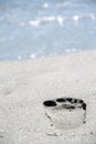 Footprint on beach Royalty Free Stock Photo