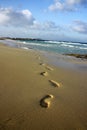 Footprint on the beach