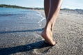 Footprint on beach