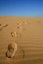 Footprint in desert