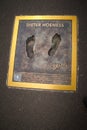 Germany, the Berlin Olympic Stadium Walk of Fame, Footprint of football player Dieter Hoeness