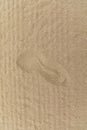 A Footprint in Golden Sand at a Beach