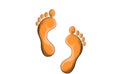 Footprint, human body part scelet Royalty Free Stock Photo