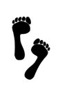 Footprint human step icon illustration