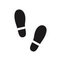 Footprint icon. Black silhouettes. Vector illustration isolated on white background